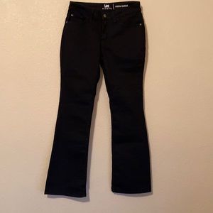 Lee’s: mid rise boot cut black jeans